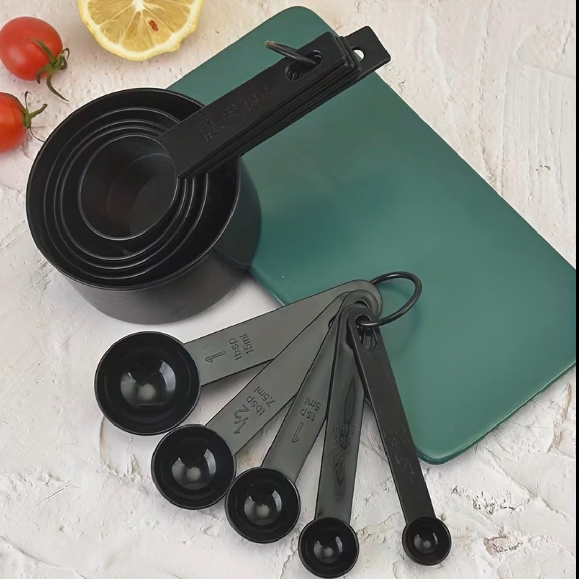Measuring Cups with Teaspoons (10 Pcs)