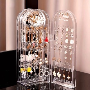 240-Hole Transparent Plastic Earring Display Stand,