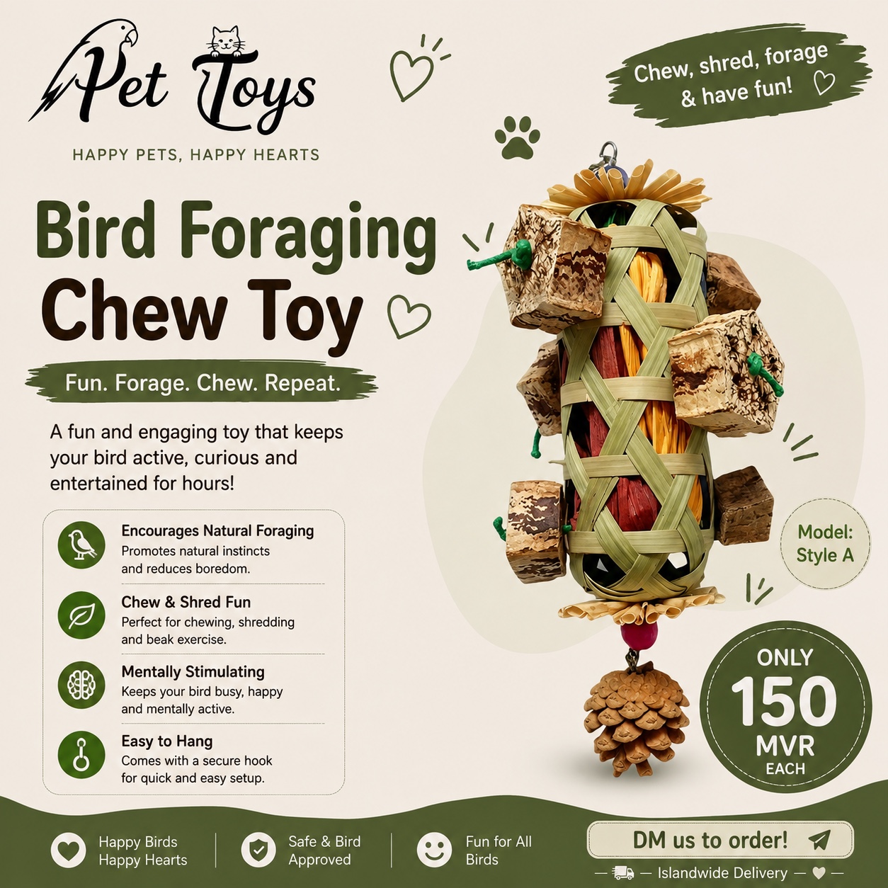 Bird Forging Chew Toys